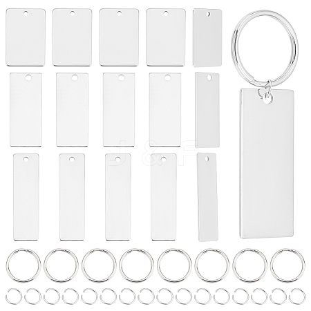 Unicraftale DIY Stamping Blank Tag Keychain Making Kit STAS-UN0039-58-1