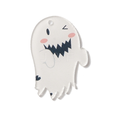 Halloween Printing Acrylic Pendants FIND-K017-05G-1