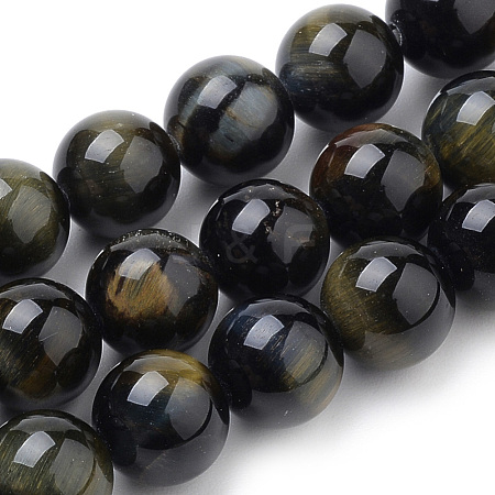 Natural Tiger Eye Beads Strands G-S259-22-6mm-1