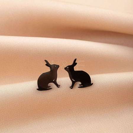 Stainless Steel Small Animal Stud Earrings for Women PW-WG87B69-08-1