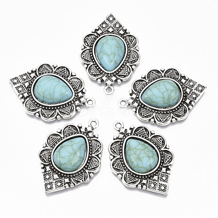 Tibetan Style Alloy Pendants PALLOY-R113-001-RS-1