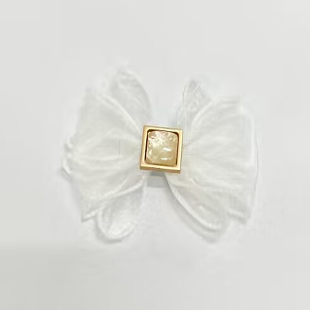 Polyester Tulle Bowknot Shoe Decorations FIND-WH0002-44B-1