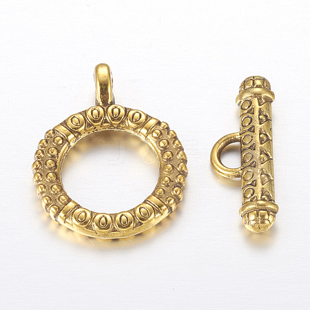 Tibetan Style Toggle Clasps LS-GLF0211Y-1