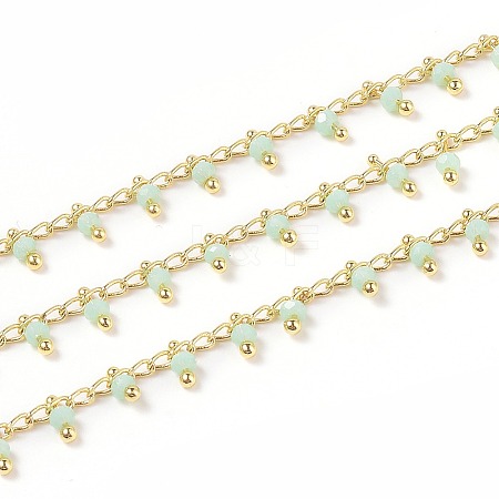 3.28 Feet Handmade Glass Beaded Chains X-CHC-K008-B14-1