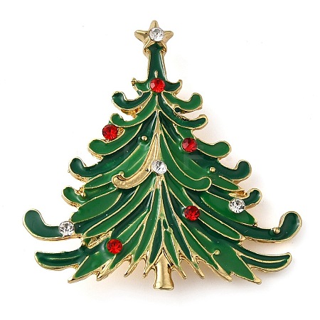 Christmas Alloy Colorful Rhinestone Brooches LS-JEWB-U009-10E-1