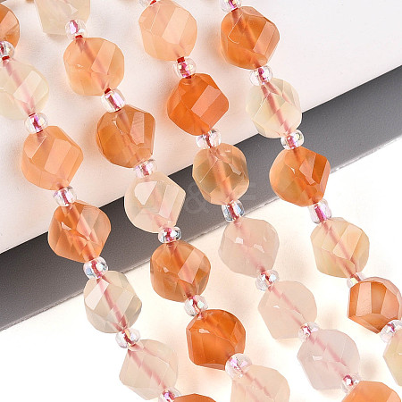 Natural Yellow Agate Beads Strands G-T144-24A-06-1