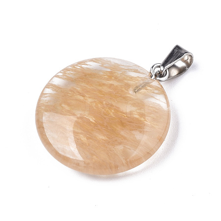 Synthetic Yellow Aventurine Pendants X-G-R470-011-1
