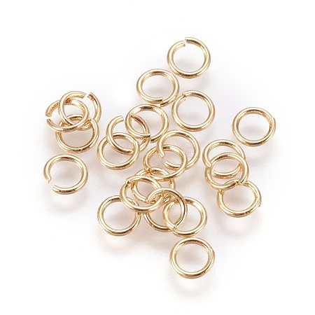 Long-Lasting Plated Brass Open Jump Rings KK-WH0028-01G-C-1