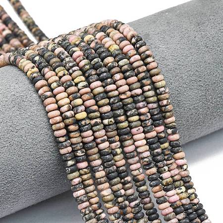 Natural Rhodonite Beads Strands G-P575-A39-4x2mm-1