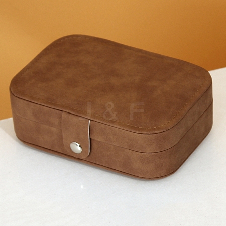 PU Leather with Lint Jewelry Storage Box PW-WG37207-01-1