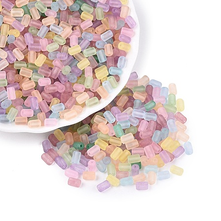 FGB Frosted Transparent Glass Seed Beads SEED-N013-05A-1
