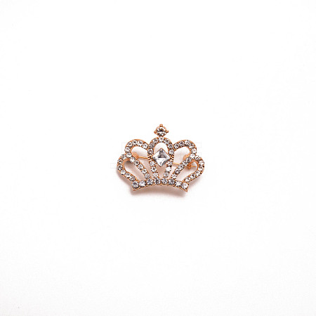 Crystal Rhinestone Crown Brooch JEWB-WH0022-31-1