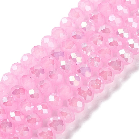 Baking Electroplate Glass Beads Strands DGLA-A039-J10mm-B16-1