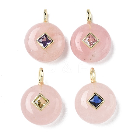 Natural Rose Quartz Pendants G-I391-01G-10-1