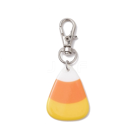 Halloween Acrylic Corn Pendant Decorations HJEW-JM02010-1