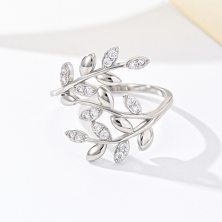 Brass Micro Pave Cubic Zirconia Finger Rings for Women FU0623-7-1