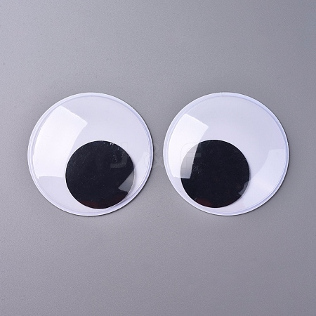 Black & White Wiggle Googly Eyes Cabochons DIY-WH0156-90B-1