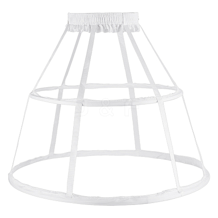 Polyester & Plastic Wire Skirt Hoop Petticoat for Wedding Dress Ball Gown DIY-WH0504-799A-1