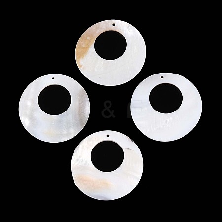 Natural Freshwater Shell Pendants SHEL-T020-45A-1