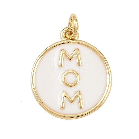 Brass Enamel Pendants KK-L251-02G-C04-1