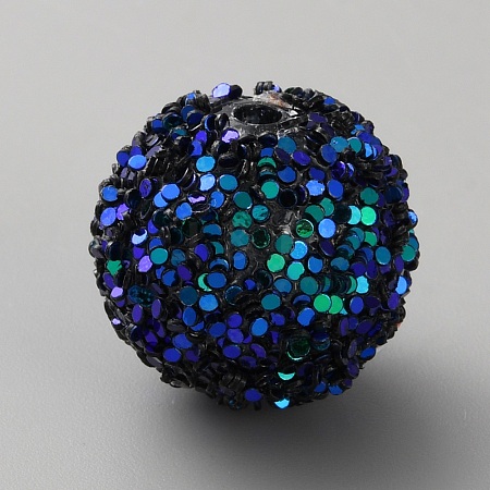 Opaque Acrylic Glitter Beads FIND-CJC0010-111A-18-1