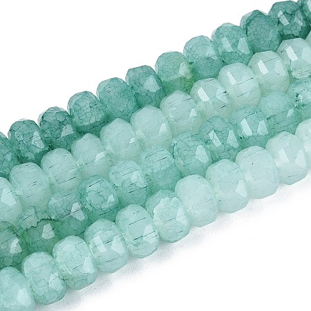 Imitation Jade Crackle Glass Beads Strands X-GLAA-N068-01A-A03-1