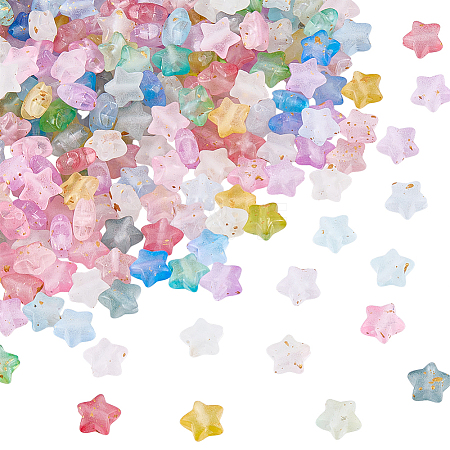 600Pcs 2 Colors Frosted Acrylic Charms OACR-PA0001-35-1