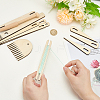 WADORN Wood Hand Loom Stick Set DIY-WR0004-19-5