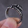 Titanium Steel Word Open Cuff Ring FIND-PW0020-16G-2