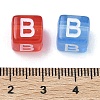 Spray Painted Transparent Acrylic Beads MACR-K365-07B-3