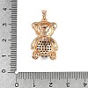 Brass Micro Pave Cubic Zirconia Pendants KK-E795-24KCG-02-3