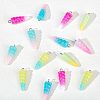  24Pcs 6 Colors Resin Pendants RESI-NB0001-70-4