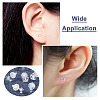 60 Sets 6 Style Crown & Cross & Swan & Vortex Transparent Resin Stud Earrings for Women EJEW-BG0001-02-9