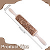 Flower Print Wood Rolling Pin AJEW-WH0314-689C-2