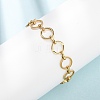 304 Stainless Steel Round Ring Link Chain Bracelets for Women BJEW-F536-02G-4