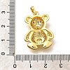 Rack Plating Brass Micro Pave Cubic Zirconia Pendants KK-L226-006G-01-3