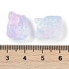 Transparent Spray Paint Glass Beads GLAA-H035-01K-3