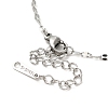 Non-Tarnish 304 Stainless Steel Dapped Chain Necklace for Men Women NJEW-E076-02P-3