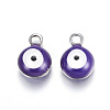 304 Stainless Steel Enamel Charms STAS-G122-24B-2