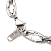 304 Stainless Steel Cross Link Chain Necklaces for Women Men NJEW-JN05431-02-5