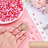750Pcs 3 Colors Heart Acrylic Beads TACR-SP0001-40-3