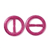 Flat Round Resin Buckle Clasps CRES-WH0013-15H-1