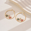 201 Stainless Steel Geometric Retro Casual Hoop Earrings ER1344-3-2