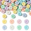 160Pcs 8 Colors Opaque Acrylic Beads PACR-CJ0001-44-1