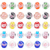   60Pcs 10 Colors Handmade Luminous Inner Flower Lampwork Beads LAMP-PH0001-22A-1