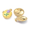 Brass Enamel Locket Pendants KK-F923-03B-G-3