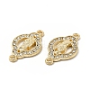 Religion Alloy Connector Charms with Crystal Rhinestone FIND-H039-21G-2