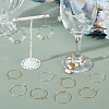 100Pcs 2 Colors 316 Surgical Stainless Steel Wine Glass Charms Rings STAS-BBC0005-95B-4