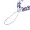 Rondelle Glass & Polymer Clay Rhinestone Beads Phone Hand Strap Chains HJEW-JM00877-05-3