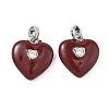Valentine's Day Brass Micro Pave Clear Cubic Zirconia Pendants KK-C172-25P-1
